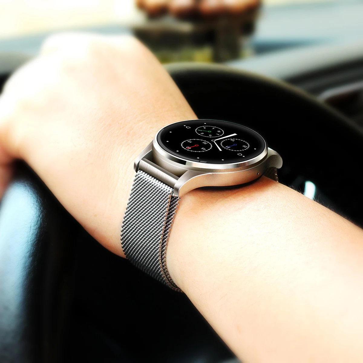 SMARTELIFE круглые металлические Bluetooth Smart часы спортивные Бизнес Smartwatch с монитор