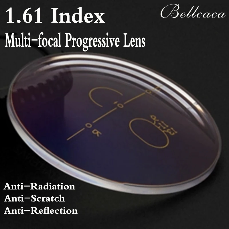 1.61 Index Aspheric Optical Multi-Focal Progressive Prescription Lens Myopia Lens Glasses Anti-Radiation Reflection 2 PCS BC009