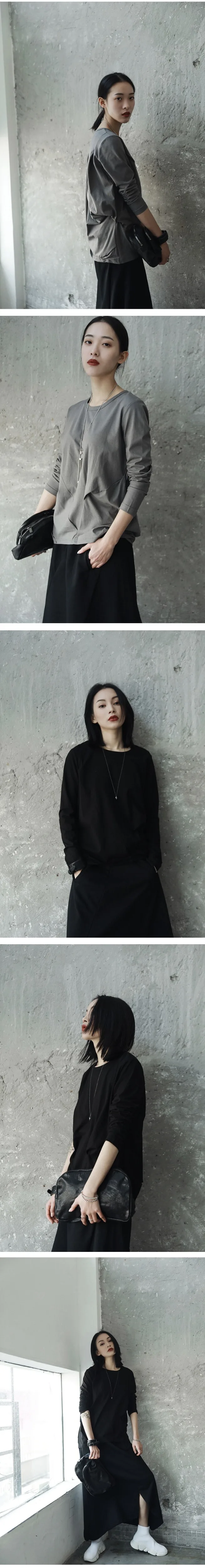 Cakucool, хлопковая, льняная футболка, femme, Harajuku, футболка с длинным рукавом, женские топы, модная, рабочая блуза, свободная футболка, camiseta mujer