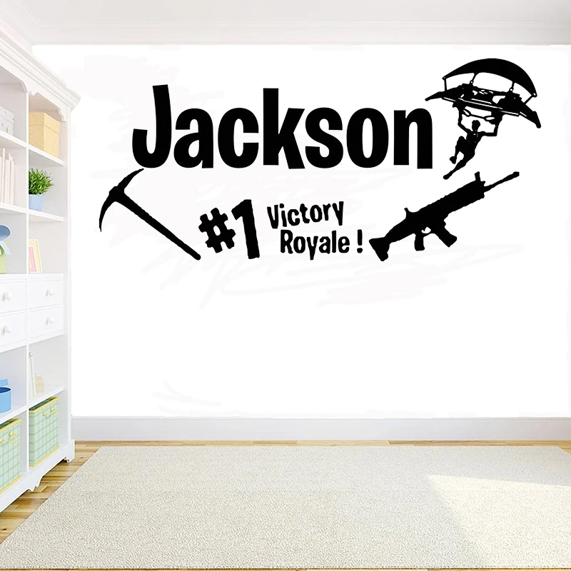 PS4 видео настенный игровой стикер настроить Индивидуальные Имя Наклейка на стену