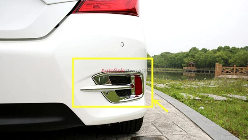 Для Honda Civic 10th Gen 4dr Седан 2016 2017 ABS пластик хром задние противотуманные фары лампа
