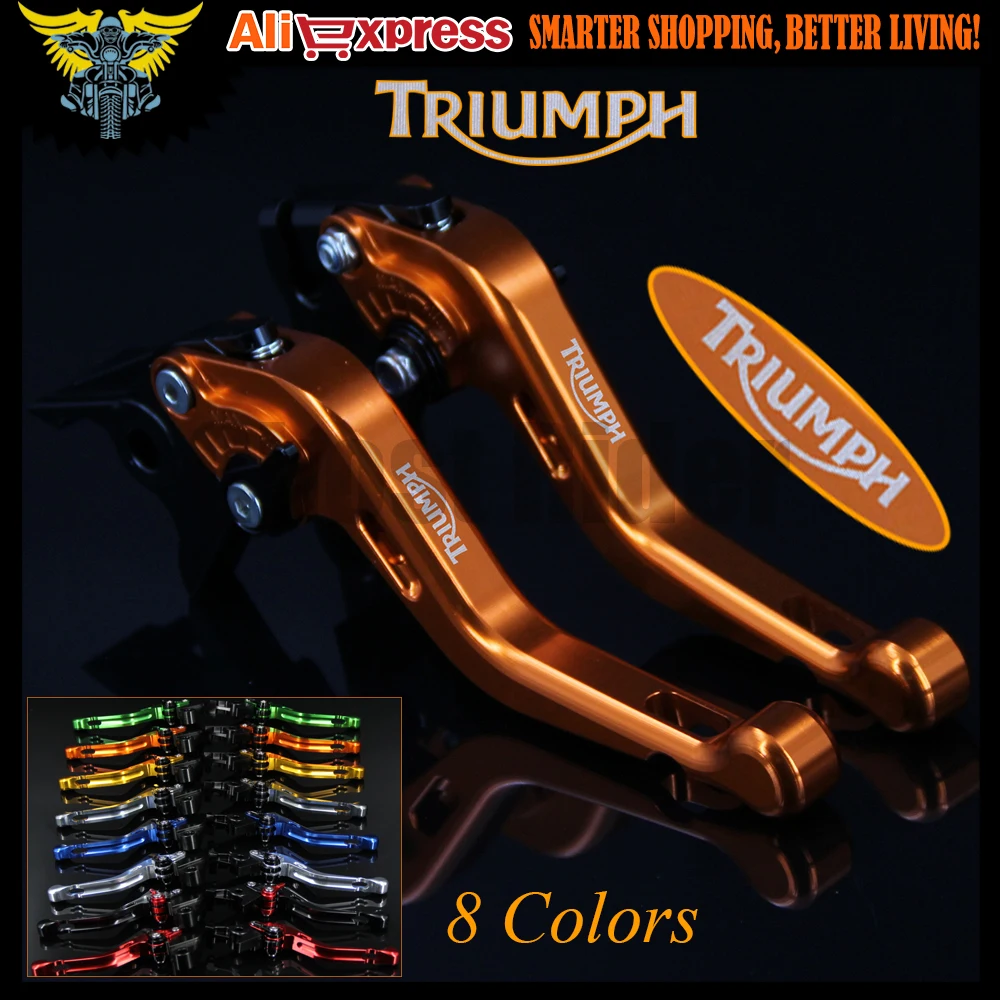 8 цветов для Triumph SPEED TRIPLE 2004 2005 2006 2007 оранжевый CNC регулируемые 2 пальцевые Короткие