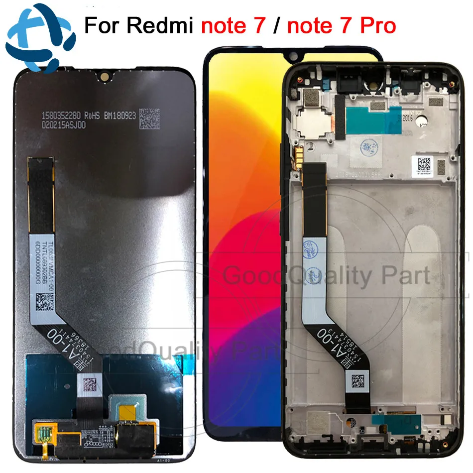 100% тест для Xiaomi Redmi Note 7 Pro ЖК экран сенсорный дигитайзер Snapdragon 660 сборка 6 3 &quotдля