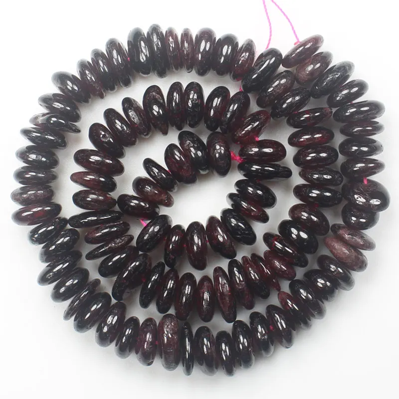 Red Garnet Бусины из натурального камня 15 дюймов, нестандартный Rondelle 9-12 мм Sunstone, Aquamarines, апатит, гранат, для изготовления ювелирных изделий своими руками - Цвет: Red Garnet