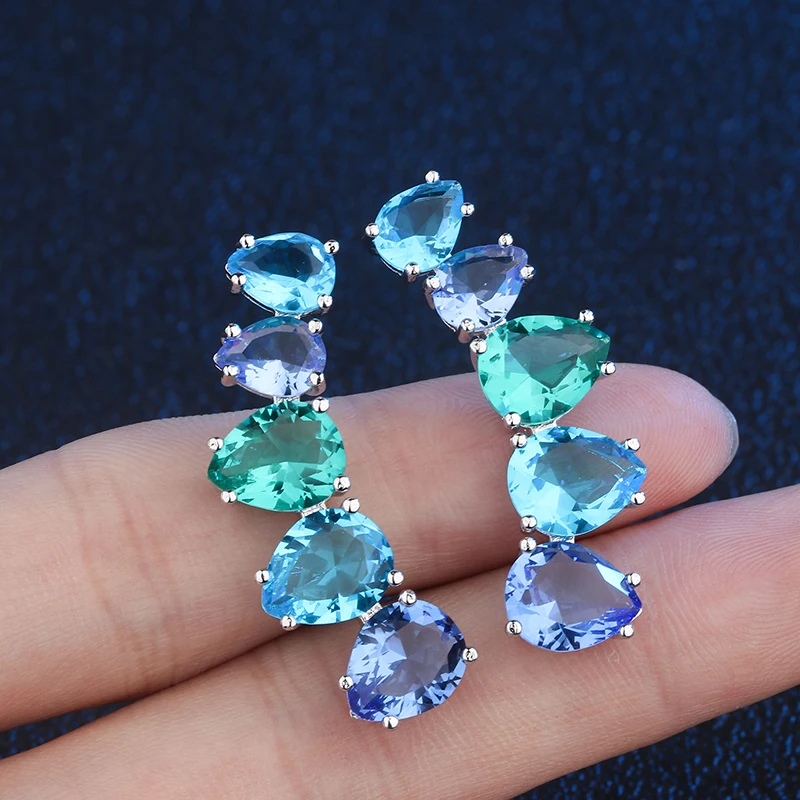 2019 новый черный белый медный красочный сектор AAA кубический цирконий