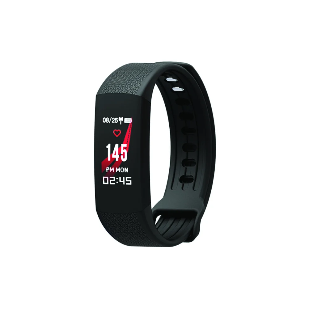 Continuous heart rate intelligent color screen Bracelet healthy wearing sports NFC access guard Bracelet intelligence for - Цвет: option1-Black