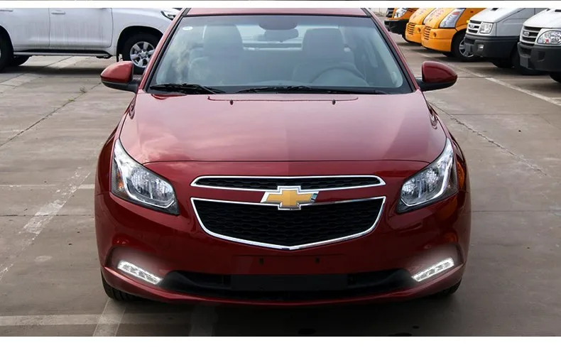 12V 6000k светодиодный DRL Дневной Бег светильник для Chevrolet Cruze рама противотуманной фары противотуманные светильник