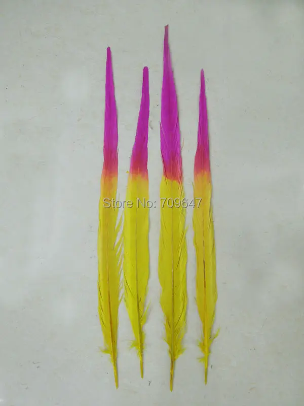

Rose+Yellow Two Tone Ringneck Pheasant Tail Feathers,50Pieces/lot-40-45cm long Ombre Pheasant Tail Wholesale Feathers (bulk)