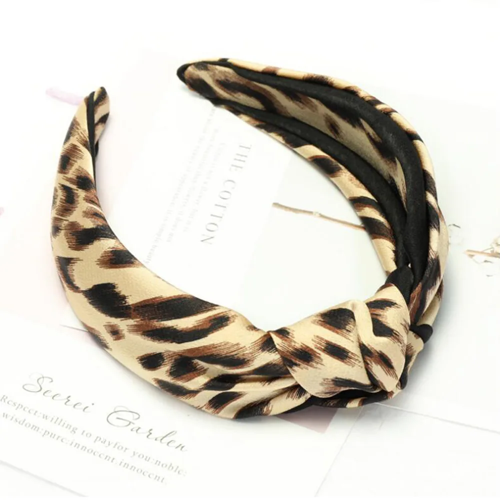 New Fashion Leopard Hairband Headband For Women Adult Spring Summer Hair Accessories Turban Hair Band Wholesale