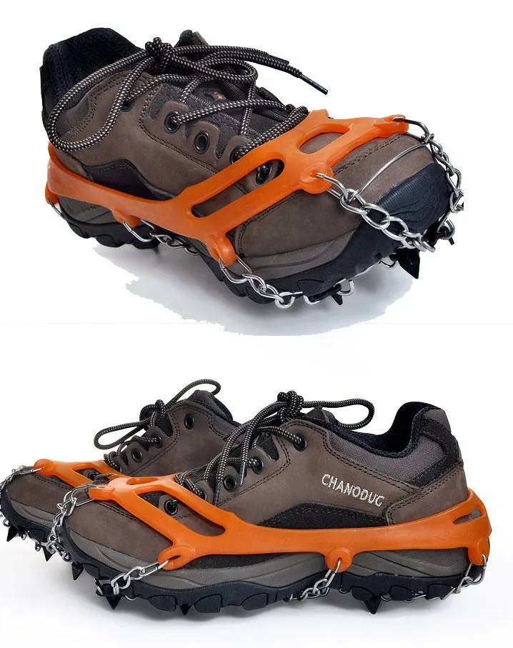 8 зубьев 1 пара Нескользящая сталь нержавеющая crampon ледяной захват Спайк открытый лыжный башмак поход лагерь снег горный подъем гетры