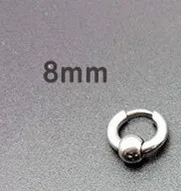 8MM KPOP DNA корейские V мужские круглые титановые стальные серьги мужские ювелирные аксессуары хипстер в стиле рок панк круглые серьги для мужчин - Окраска металла: 8MM