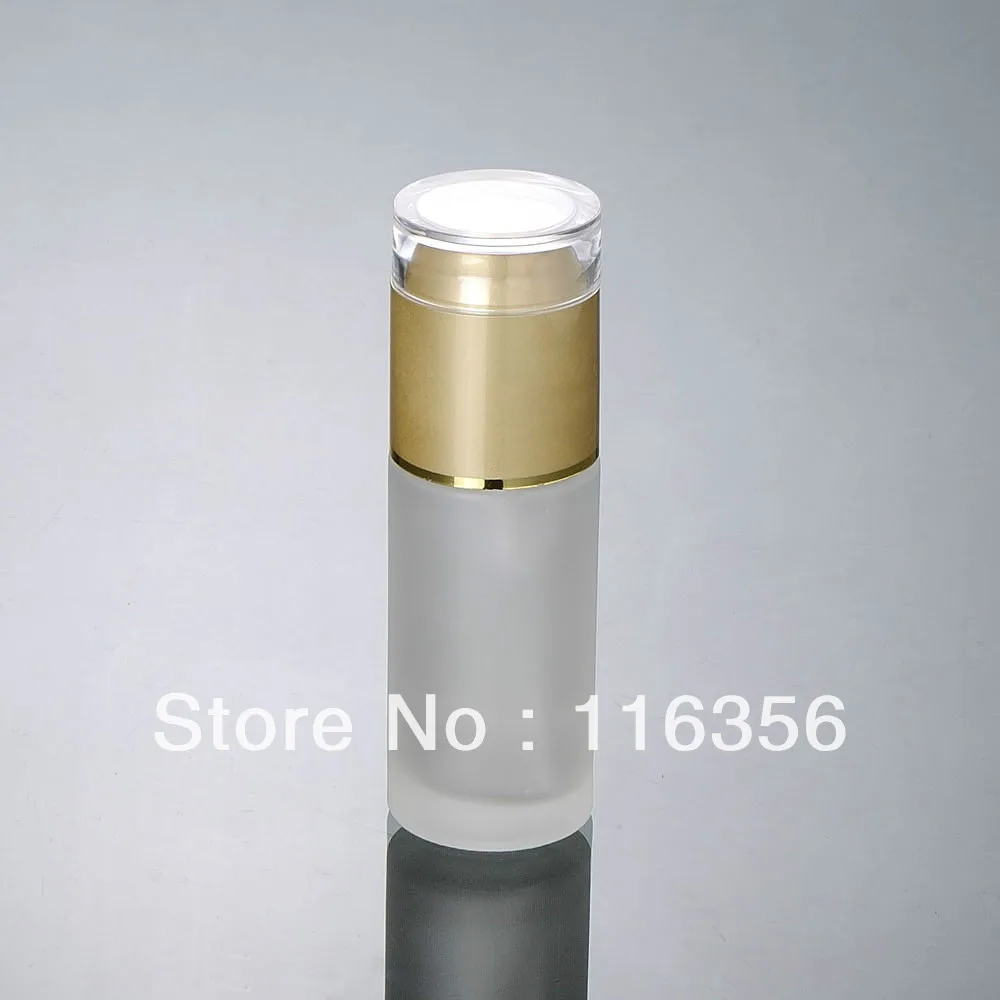 60 мл матовая стеклянная бутылка с золотой крышкой для лосьона косметической