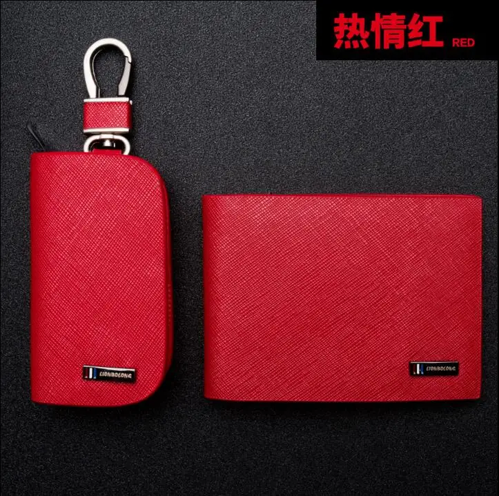 2017 красный Мороз кожаный чехол для автомобиля и кольцо ключей Набор Chevrolet Acura Opel