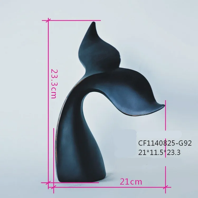 Королевство моря смола черный хвост акулы кит дельфин украшения творческий