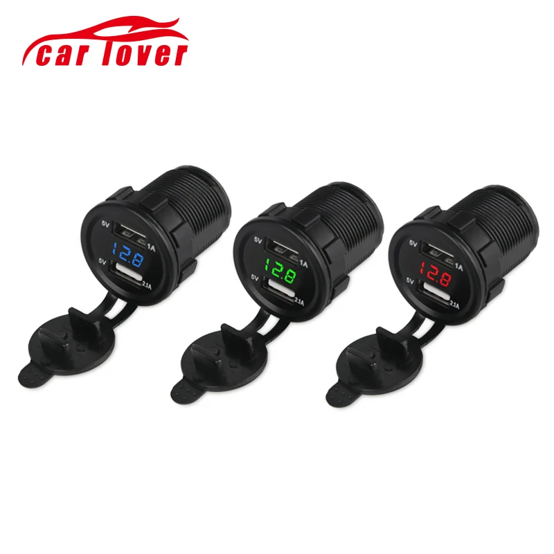 12v 24v Автомобильный мотоцикл Прикуриватель разъем USB зарядное устройство адаптер
