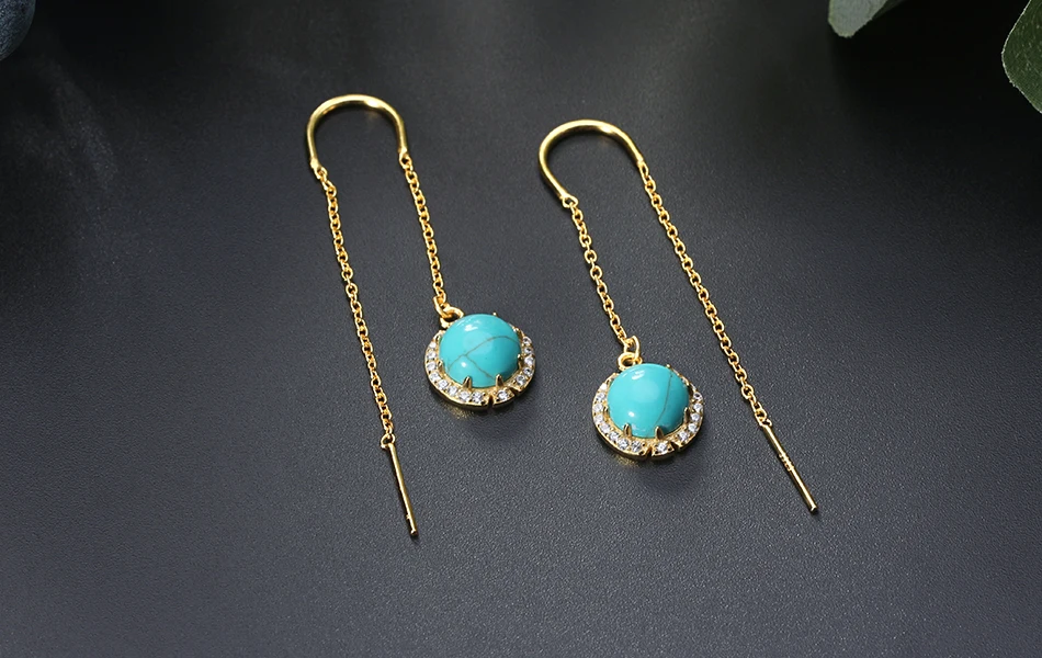 ORSA JEWELS 925 стерлингового серебра женские кольца полудрагоценный камень бирюзовый серебряный браслет+ жемчужные серьги ювелирные украшения набор OSS26
