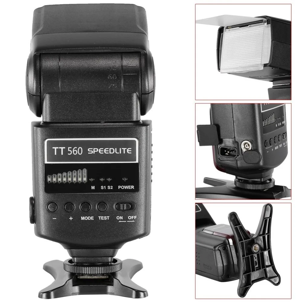 Комплект вспышки Neewer TT560 Speedlite для Canon Nikon Olympus Fujifilm и любой цифровой камеры со