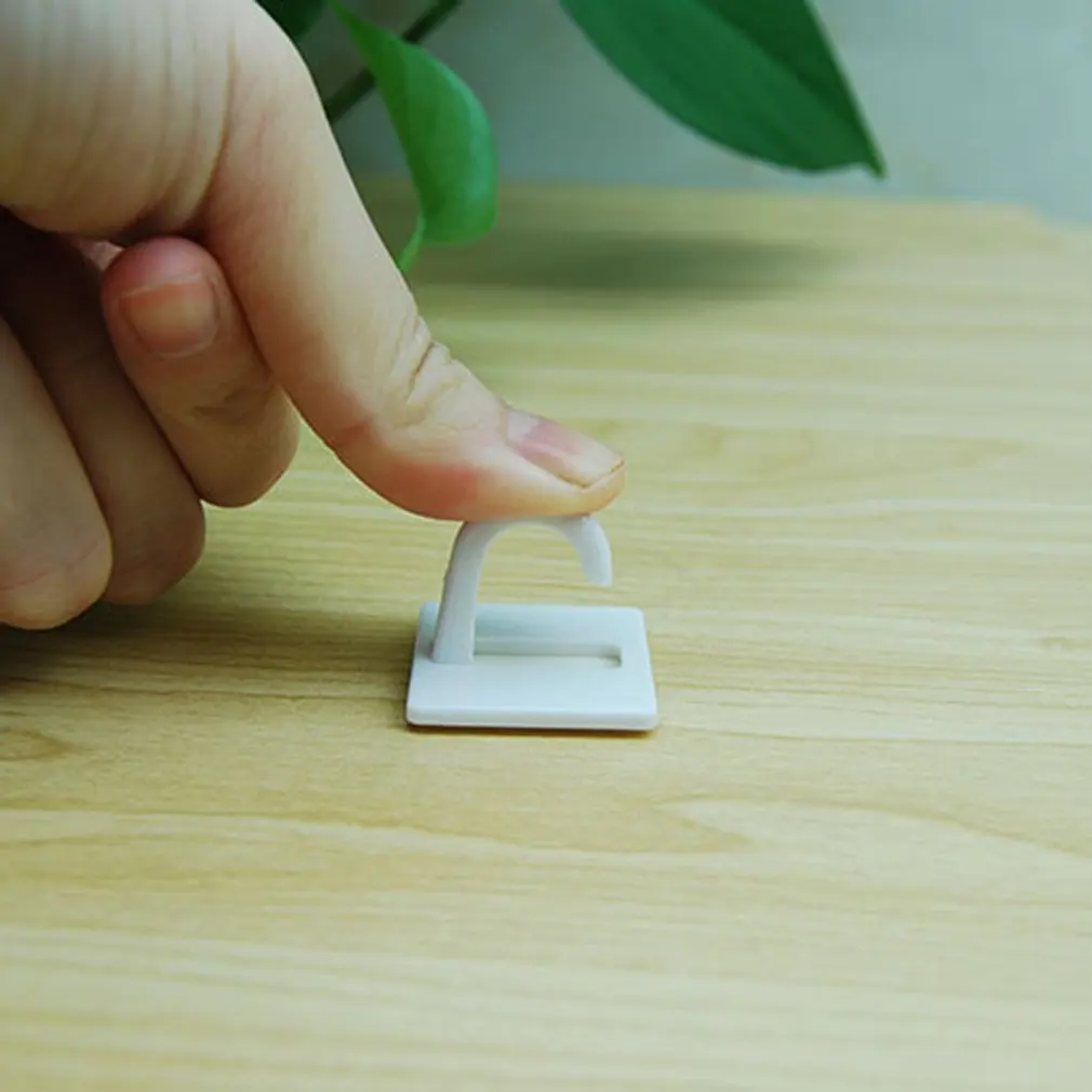 8 шт./компл. Белый самоклеющиеся Пластик квадратный крюк небольшой настенный