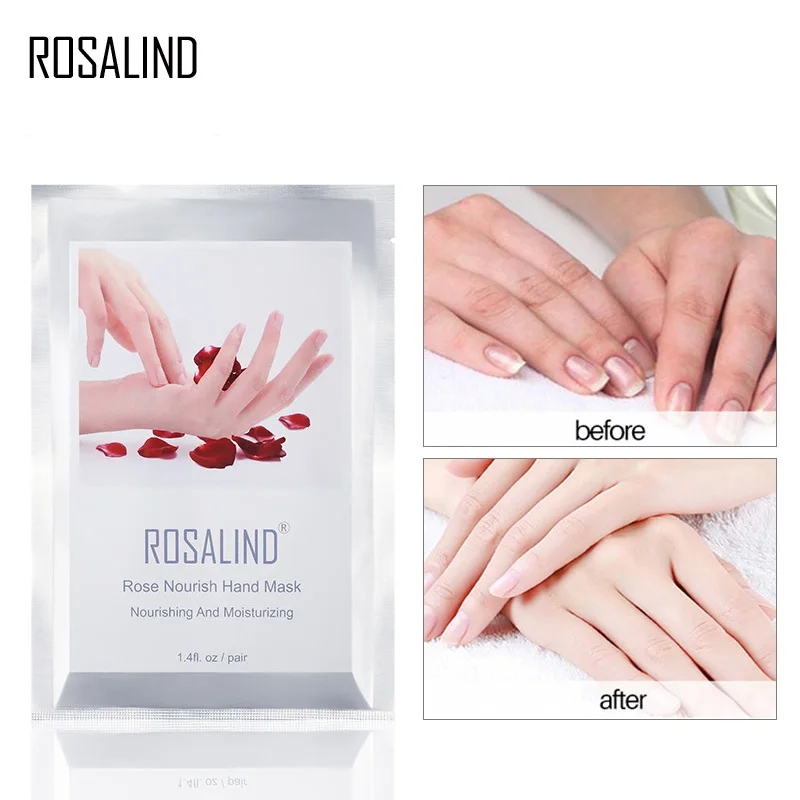 Отшелушивающая маска для рук ROSALIND 2 шт. = 1 пара уход за руками увлажнение спа