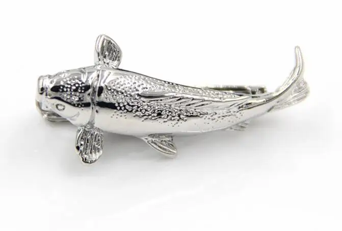 Зажим для галстука с медным покрытием 10 шт./лот яркая рыба на удачу булавки