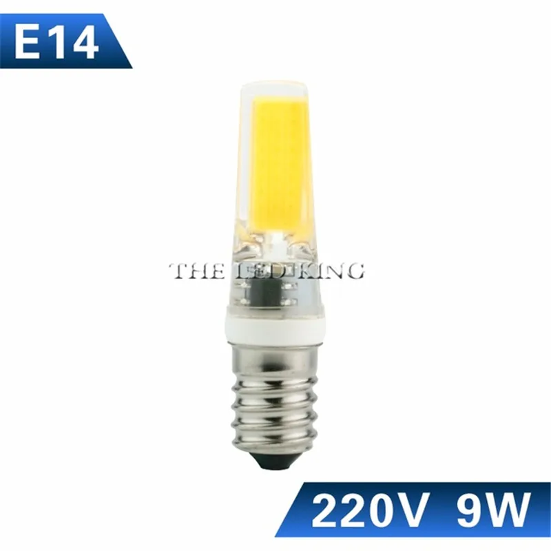 E14 9W 220V Светодиодный мини-светильник с регулируемой яркостью 12 В постоянного/переменного тока 12 Вт 9 Вт 6 Вт 220 В светодиодный g9 светодиодный светильник с лампочкой люстра супер яркий G4 COB силиконовые лампы ампулы G9 - Испускаемый цвет: E14 9W 220V