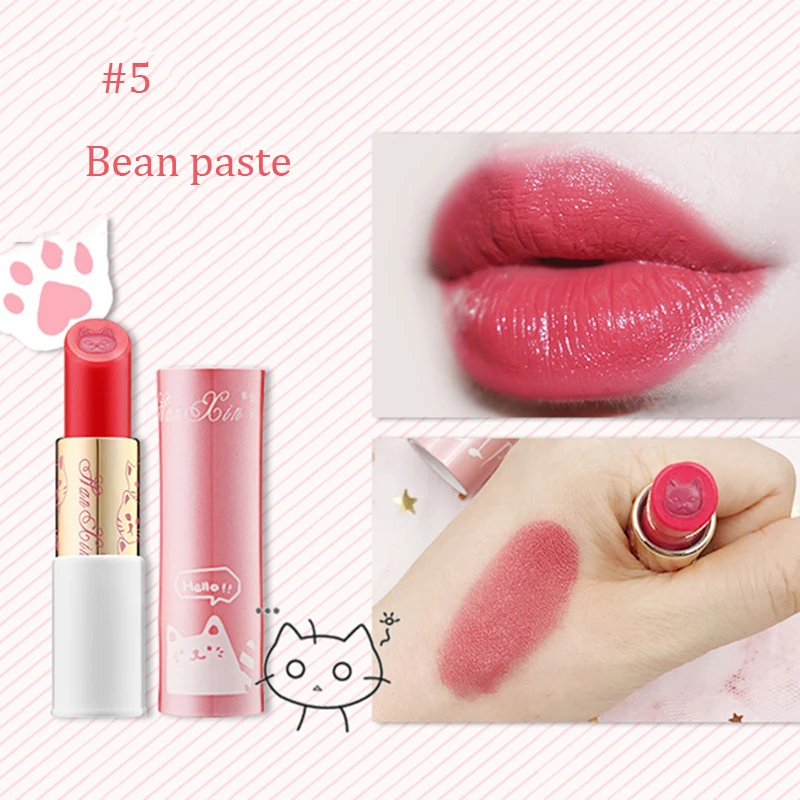 Питательная Желейная губная помада с принтом кошки, корейский макияж, увлажняющая, стойкая, водостойкая, легко носится, Хрустальная губная помада, блеск для губ