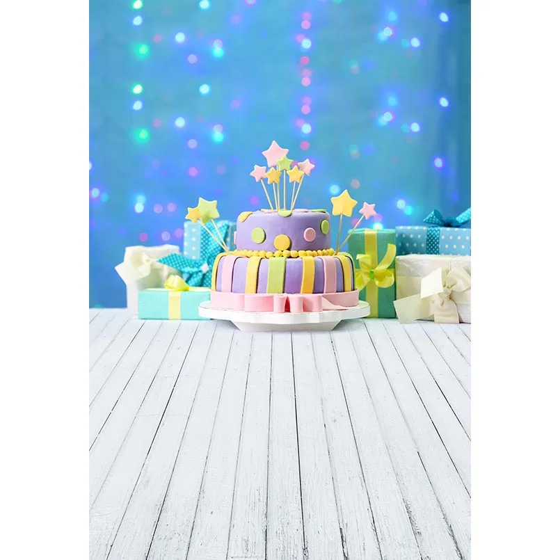 

5x7ft Sequins Blue Wall Ice Cream Cake Presents Washable No Wrinkle Banner Photo Studio Background Backdrop Polyester Fabric