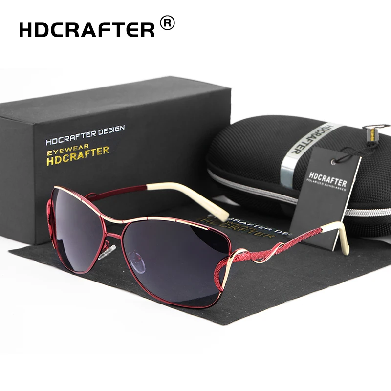 HDCRAFTER солнцезащитные очки для женщин поляризационные Ретро стиль Бабочка Модные