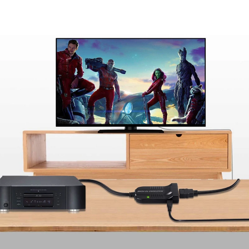 Конвертер CVBS AV SVIDEO в HDMI 5 шт. 1080P HD видео конвертер мультимедийный интерфейс для ТВ