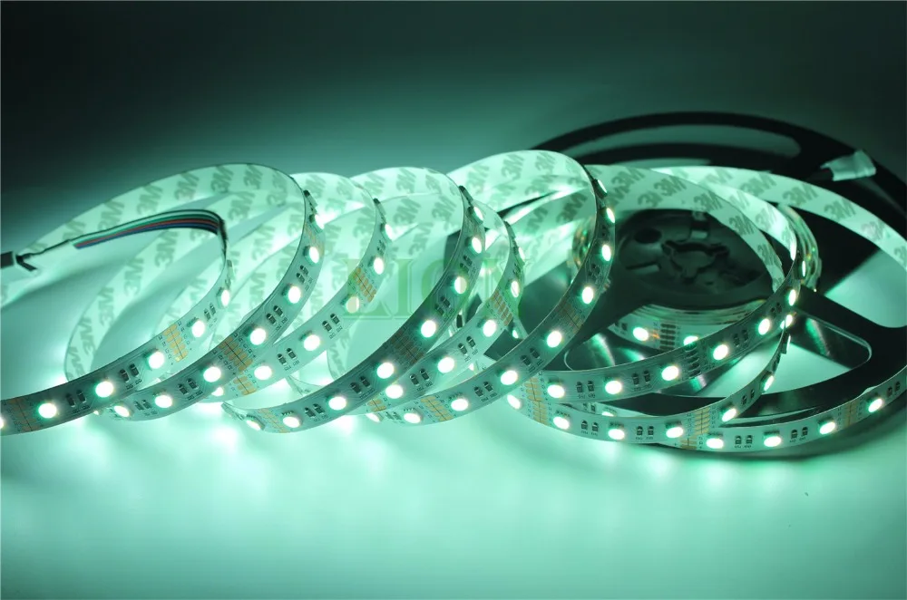 Светодиодный светильник RGBW 1/2/3/4/5 м SMD 5050 12 В гибкий RGB + белый/теплый белый 4 цвета в