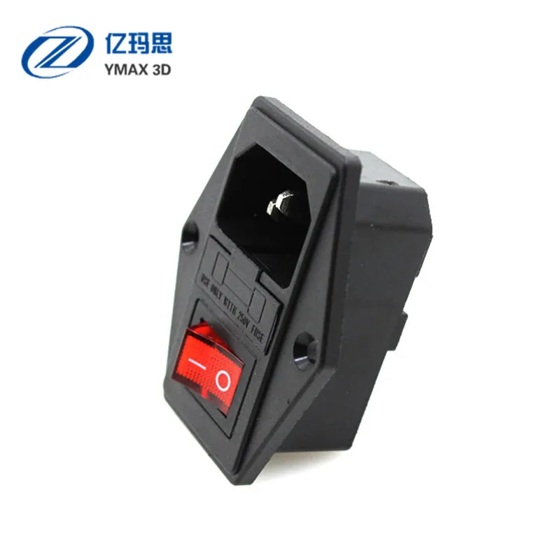 Клавишный Выключатель питания IEC 3 Pin 320 C14 Входная мощность штепсельная вилка