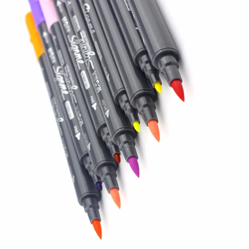 Jonvon Satone Water Soluble Mark Pen 12 18 24 Double Slider Multicolour Marker Pens Limited Finecolour Paint Marker