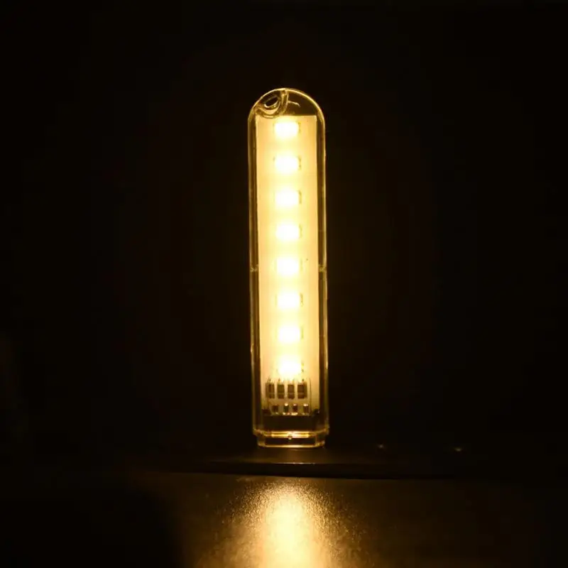 Мини USB DC5V 8 светодиодный фонарь для кемпинга компьютерное освещение для ПК ноутбука портативный ночной USB гаджет Мобильная мощность
