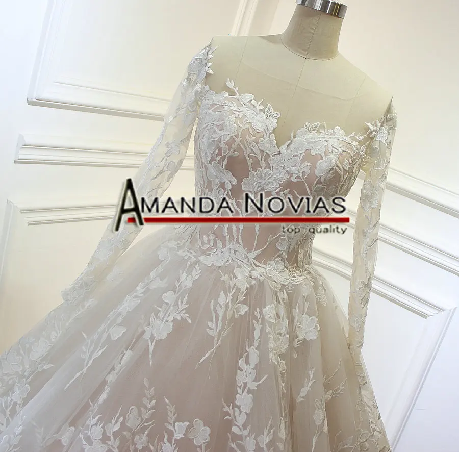 Robe de soiree Новое поступление свадебное платье цвета шампанского Свадебные платья Реальные фотографии
