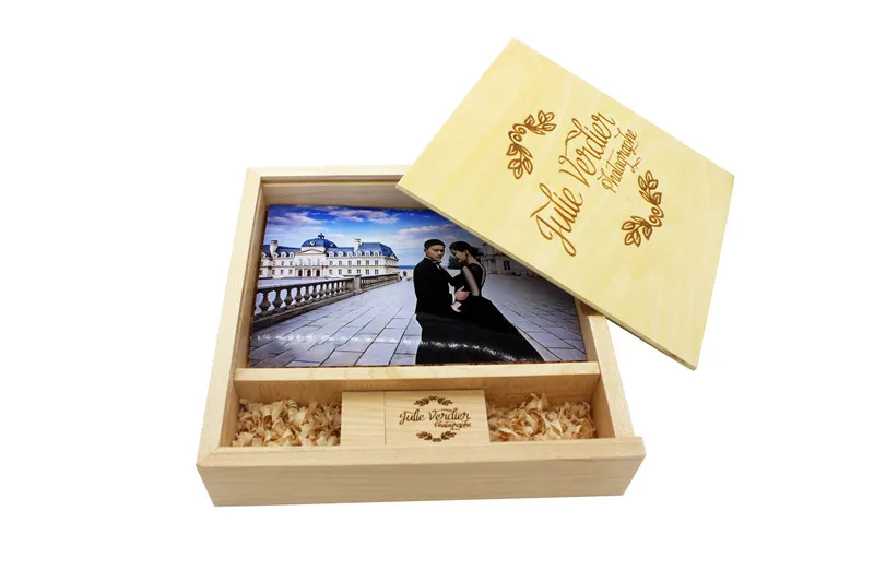 JASTER maple walnut деревянная коробка albnum USB флэш-накопитель Флешка 4 ГБ 8 ГБ 16 ГБ 32 ГБ 64 ГБ логотип клиента свадебный подарок 170*170*35 мм