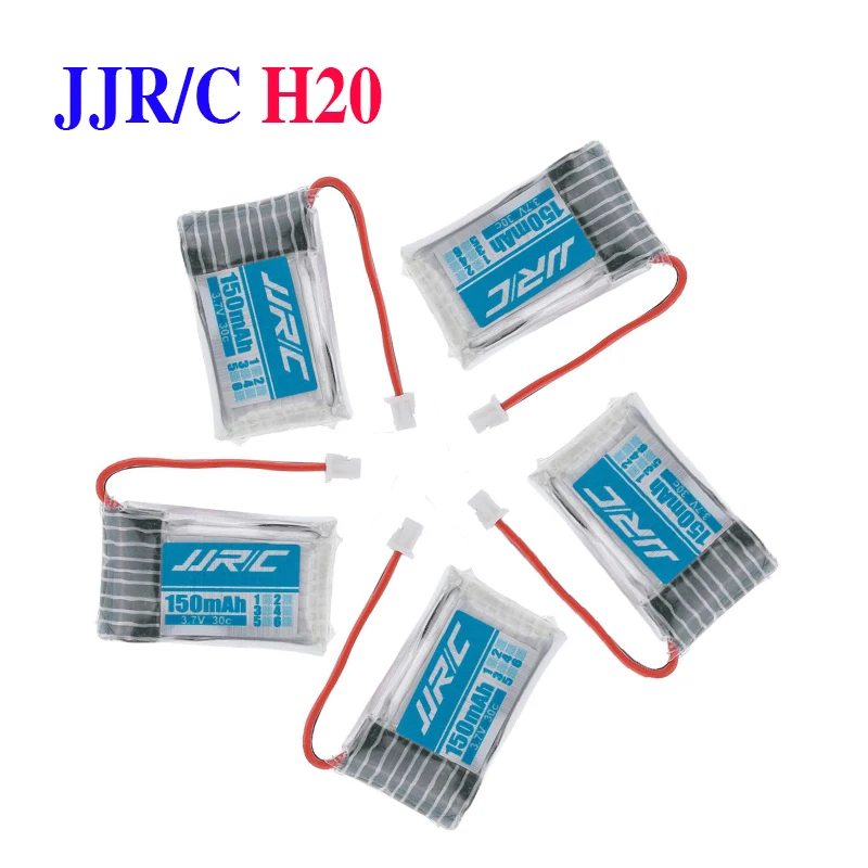 5 шт. 3 7 в 150 мАч 30C JJRC H20 RC Квадрокоптер запасные части LIPO батарея bateria батарея|jjrc h20