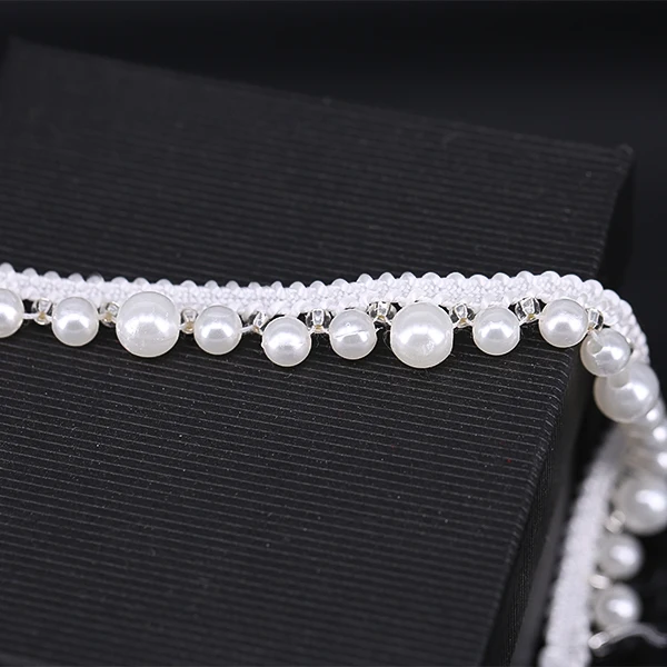 Женский белый жемчуг обрезка кружевной ленты отделка женское шитье товары для