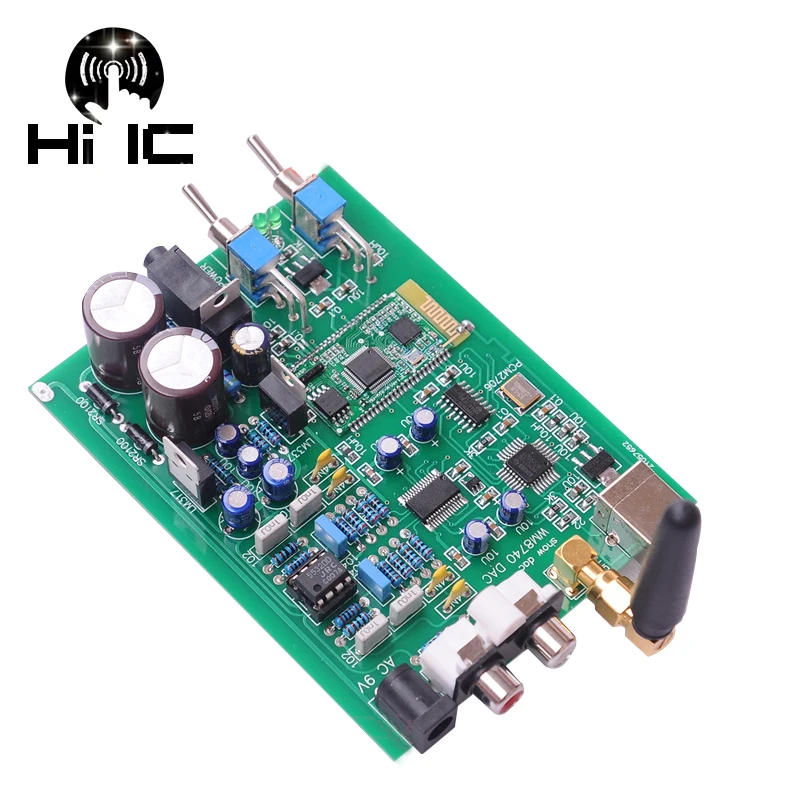 HIFI без потерь USB DAC декодер плата с Bluetooth приемник Поддержка Android OTG Поддержка 16 бит 44,1-48 k WM8740+ PCM2706