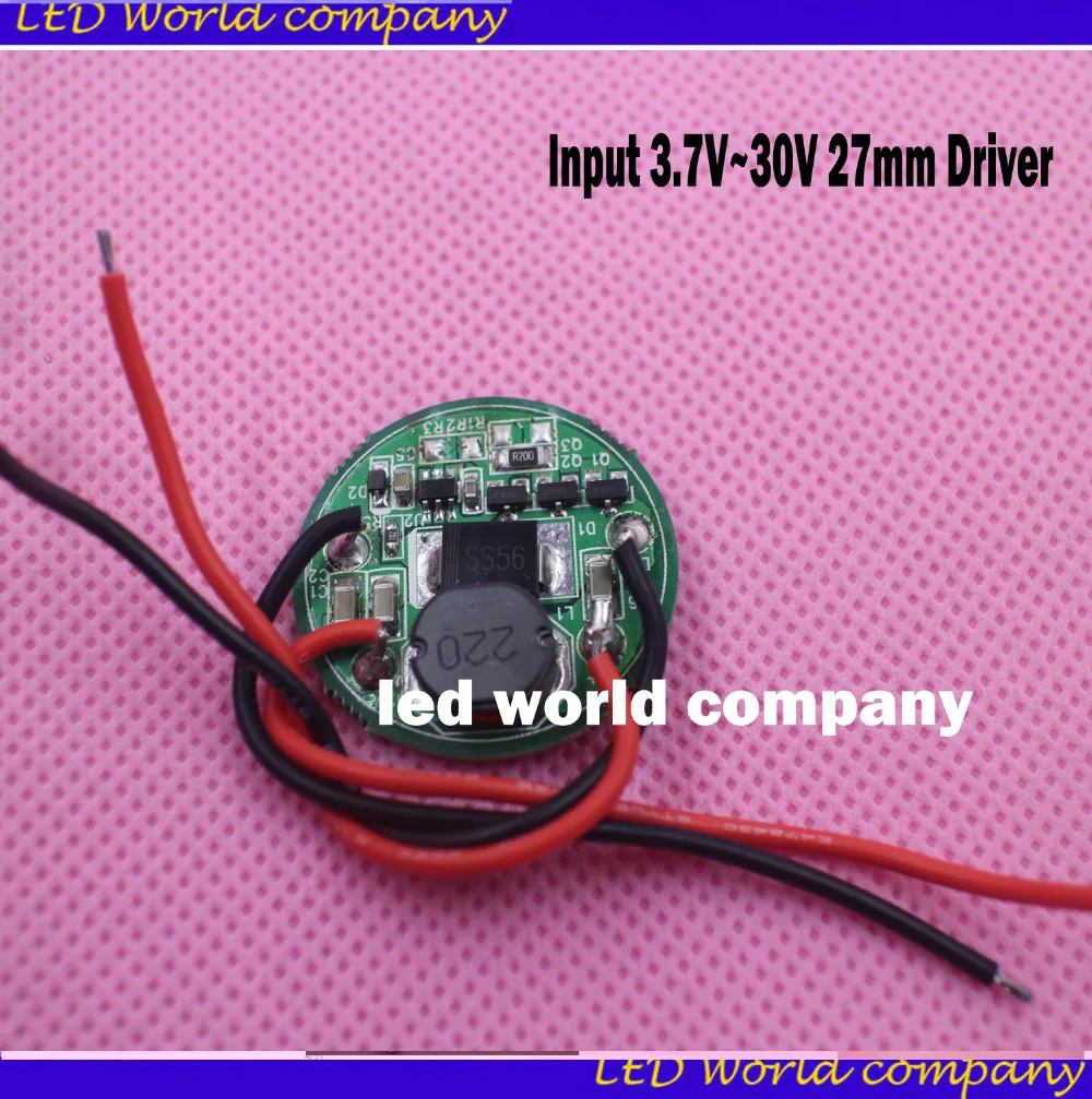 1 шт. вход 3 7 В ~ 30 в 27 мм драйвер для Cree светодиодный 10 Вт XML T6/U2 XM-L2/U2 flash светильник 12
