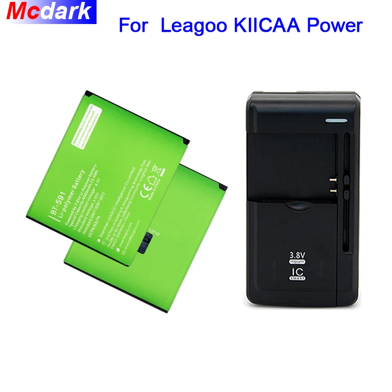 Mcdark LOT = 1 шт. + зарядное устройство 4000 мАч BT 591 батарея для Leagoo KIICAA Power Batterie