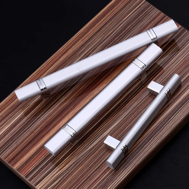 Современная модель 96 мм 128 цельная алюминиевая ручка для ящиков в спальне шкафу