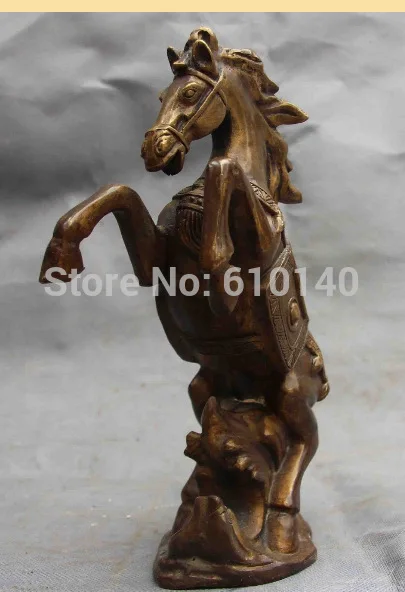 9 Classical Royal Copper Bronze Feng Shui Lucky run War Horse Steed Art Statue | Дом и сад