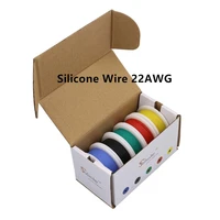 30mbox 98ft 22awg flexible silicone wire cable 5 color mix box 1box 2 package soft electrical wire line copper to diy industry