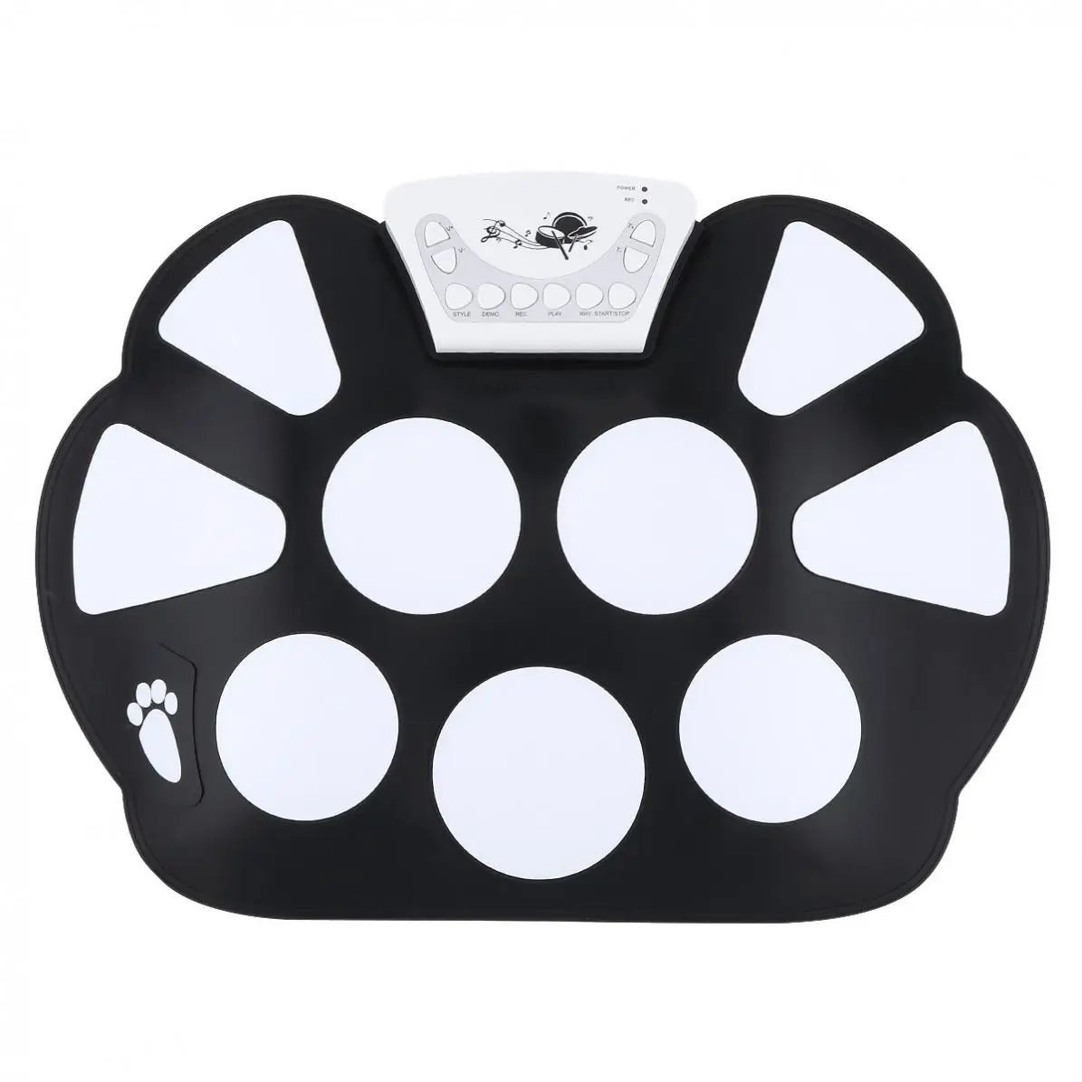 KONIX W758 Цифровой Портативный 9 Pad музыкальный инструмент Электронный рулонный барабан комплект