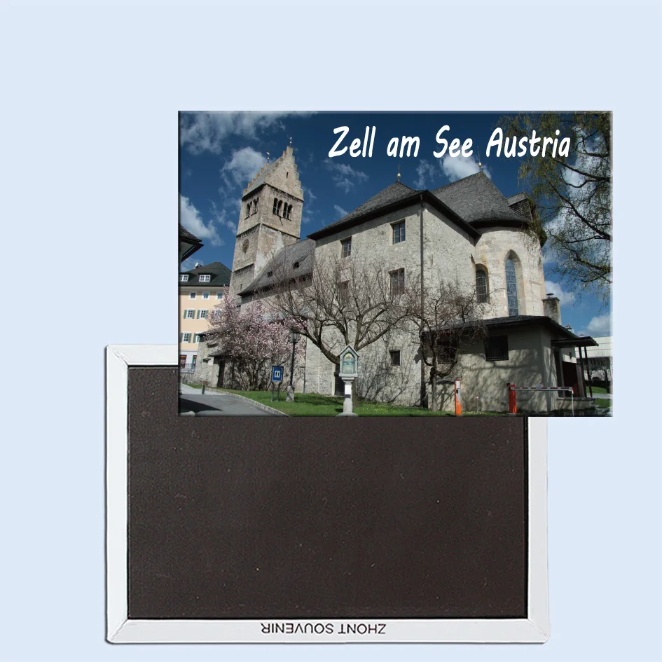 Старая церковь на курорте Zell am See Австрия 24399 магнит холодильник|fridge magnet|austria
