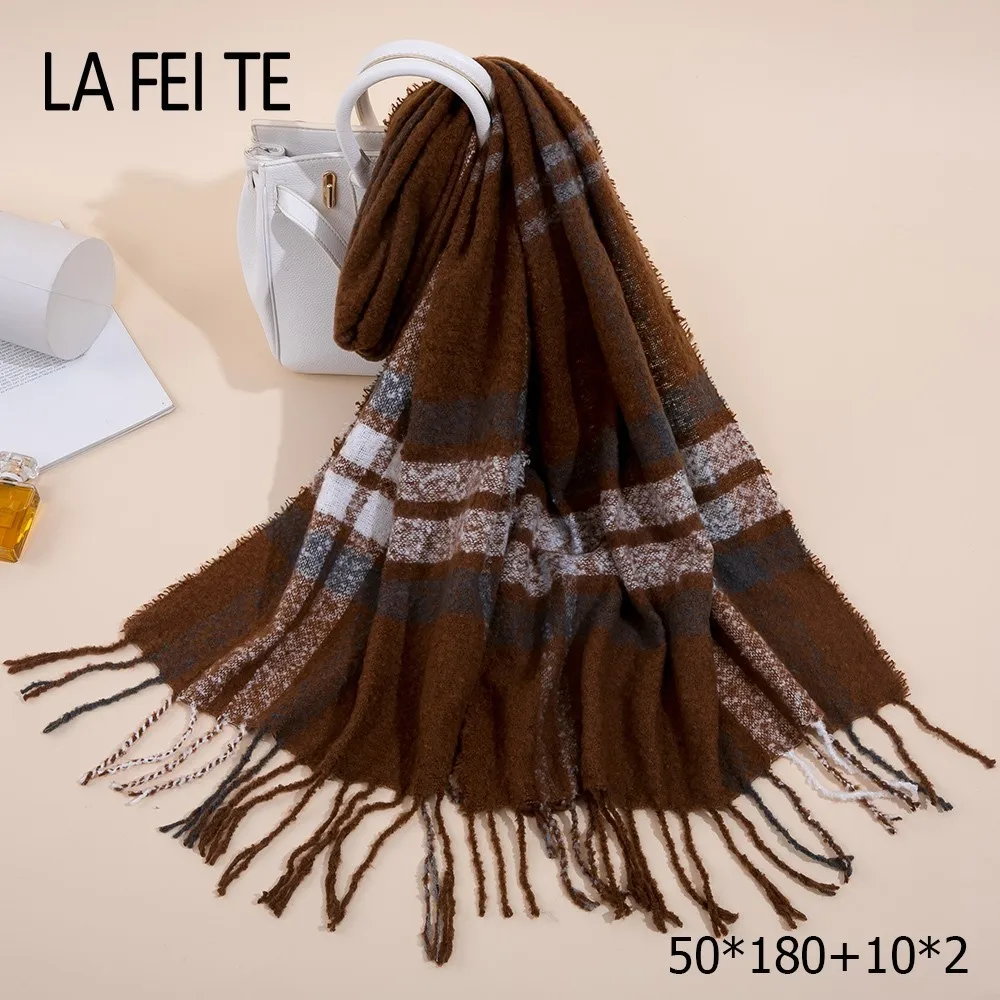 Кашемировый зимний шарф Женские палантины шаль Foulard Femme Шея Пашмина хлопок шерсть