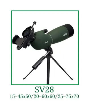 SVBONY 25-75x70mm с фокусирующей оптикой для наблюдения точечных целей SV17 BAK4 Водонепроницаемый цилиндрическим хвостовиком 180 De зум телескоп для наблюдение за птицами, охота F9326G