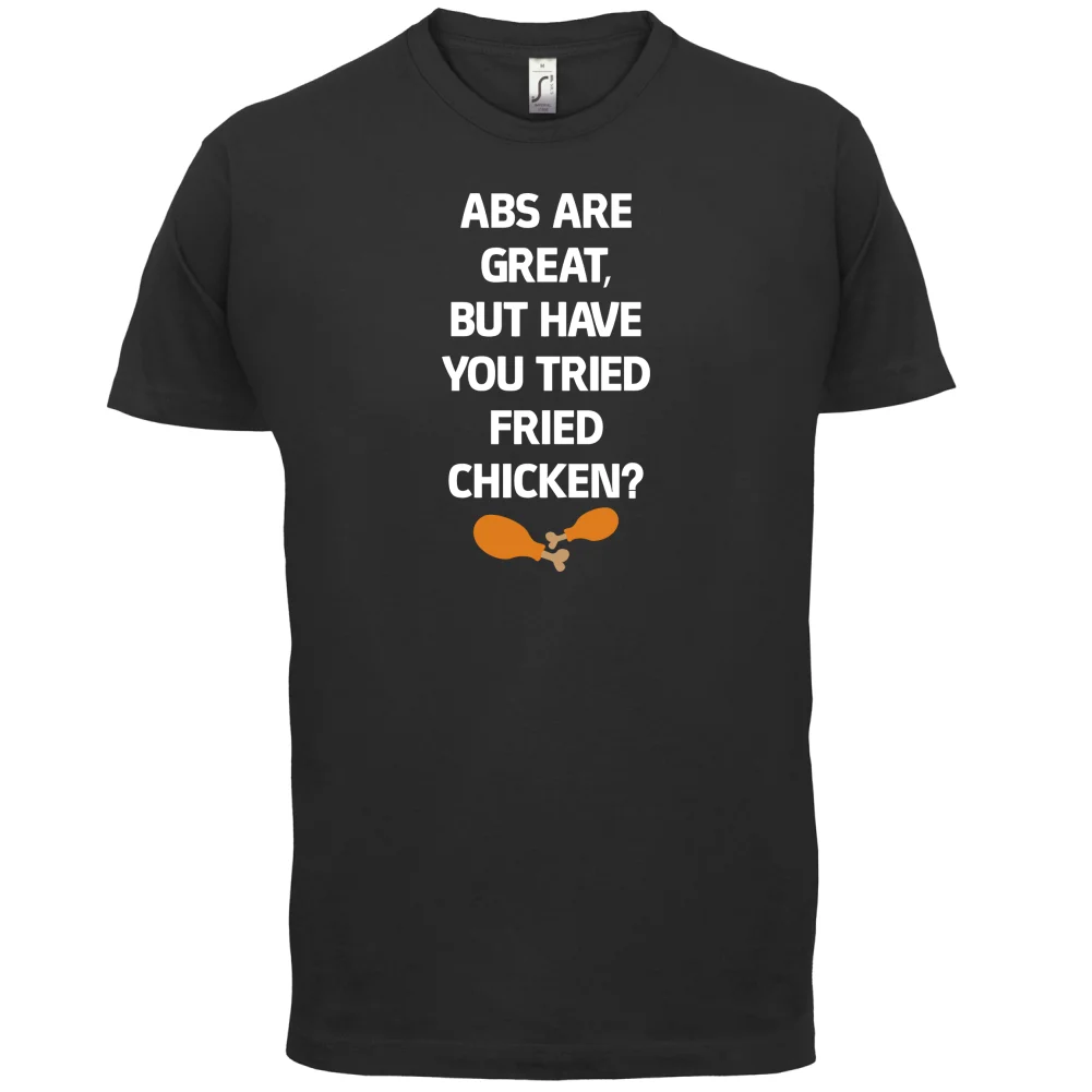 AbsER Are Great FriedER ChickenER - Mens T-Shirt Funny / Diet /Healthy Short Sleeves O-Neck T Shirt Tops Tshirt Homme | Мужская одежда