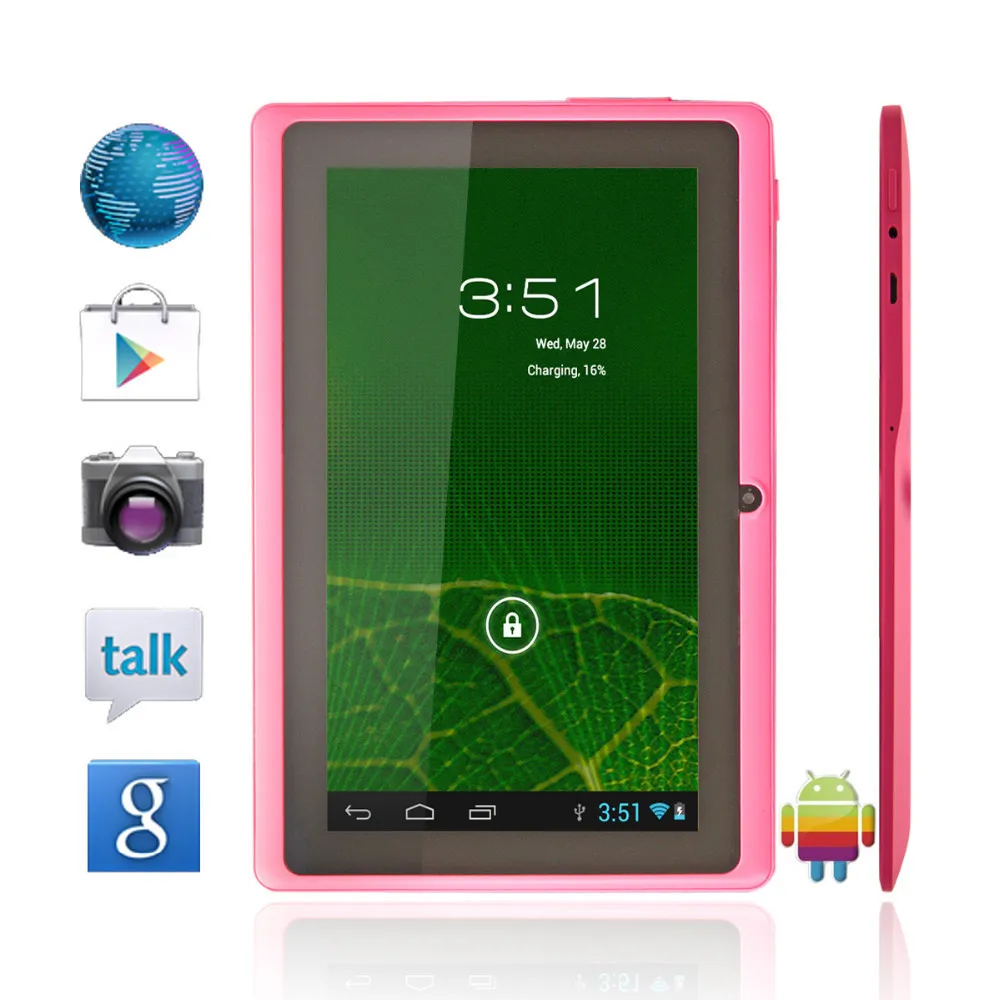 Бесплатная доставка 7 &quotQ88 Allwinner A33 4 ядра 1 5 ГГц шесть Цвета Q88 дюймов планшетный ПК