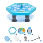 Вывеска настольная для помещений, смешная ловушка для пингвина со льдом, Интерактивная, для сохранения пингвина, для родителей и детей, настольные игрушки для развлечения, детские подарки